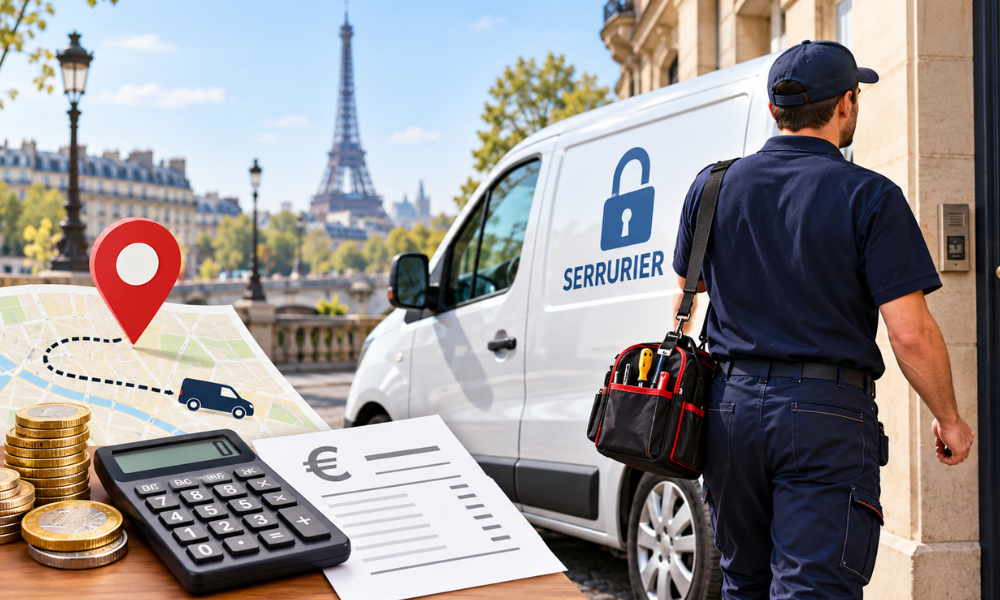 frais déplacement serrurier paris